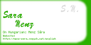 sara menz business card
